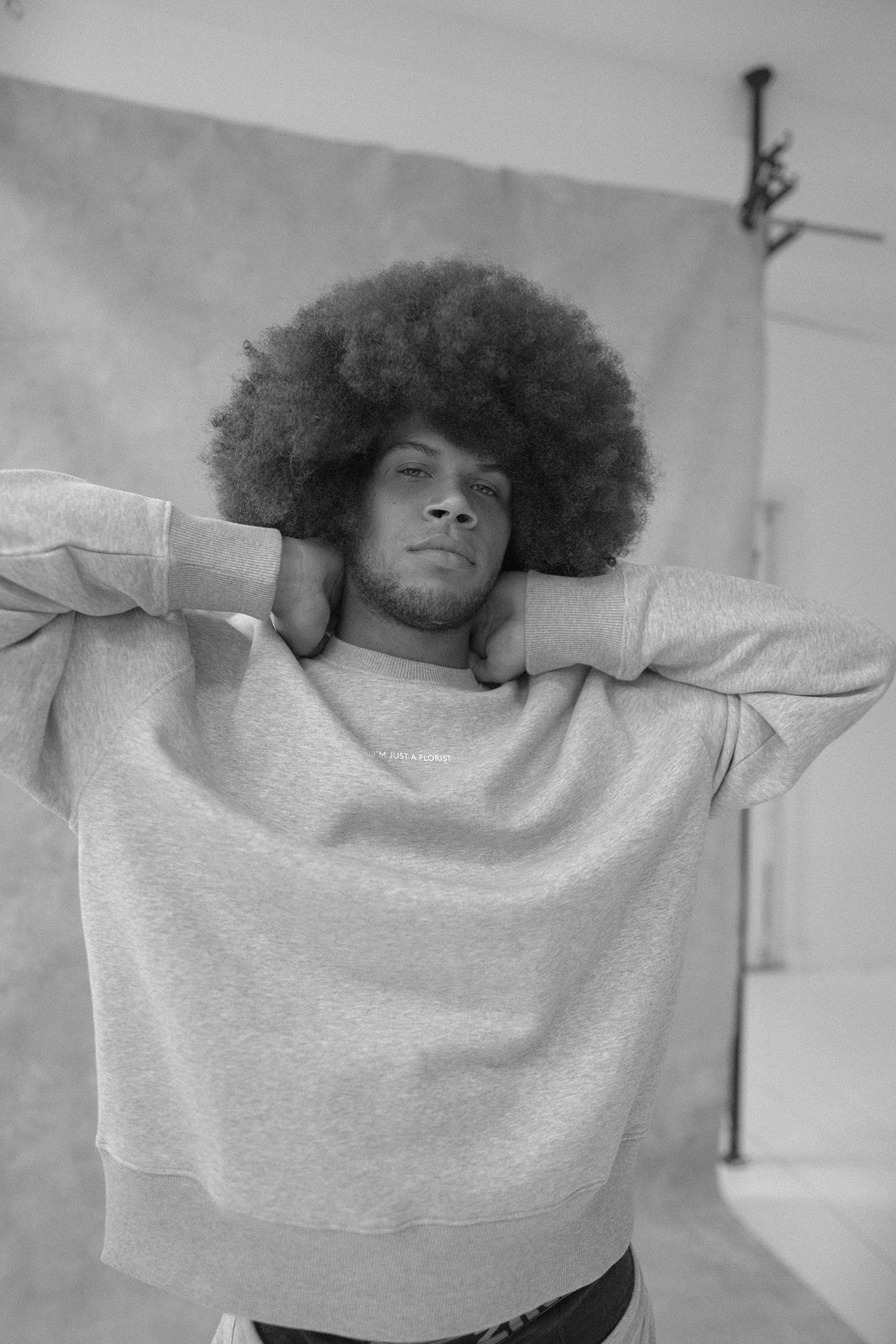 I'm just a florist sweatshirt grey  first image