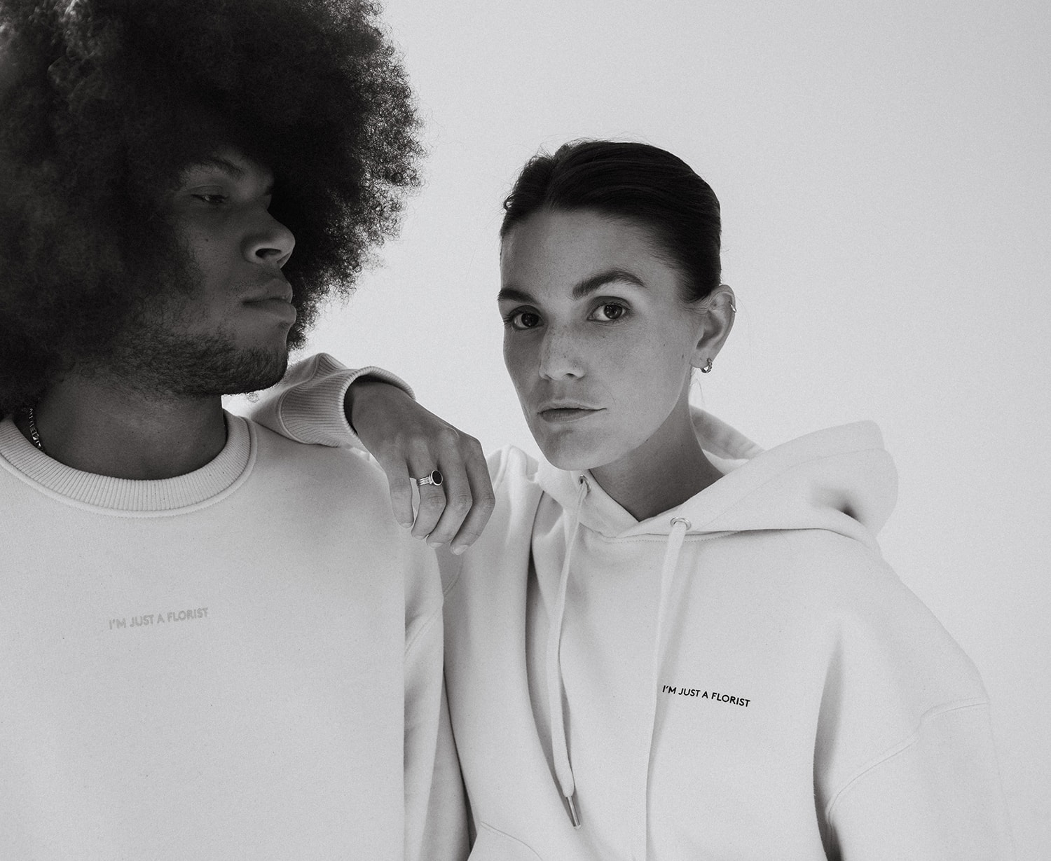 I'm just a florist hoodie grey  first image