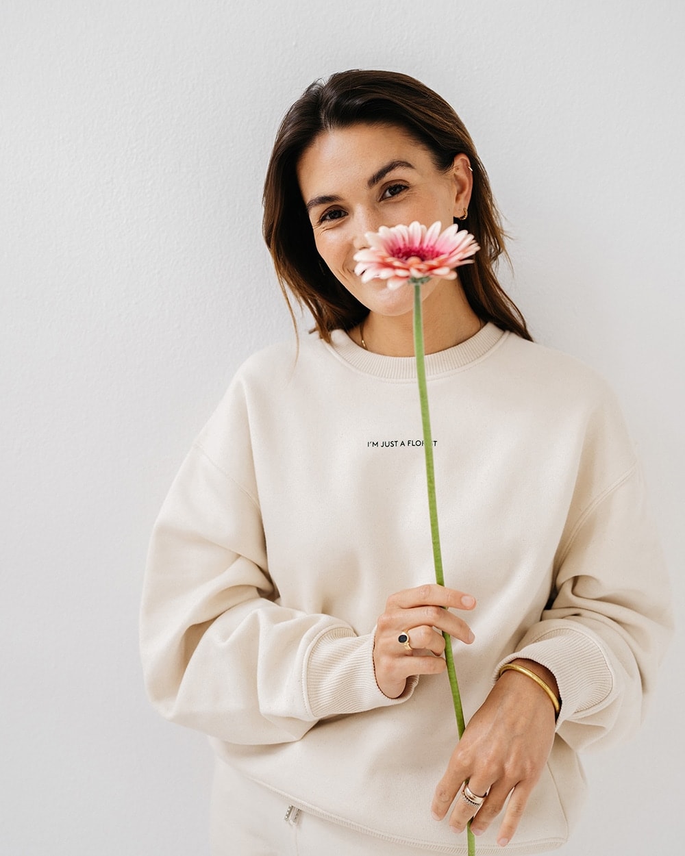 I'm just a florist sweatshirt natural raw  first image